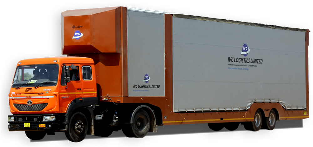 Indian Logistics Truck Side View PNG image