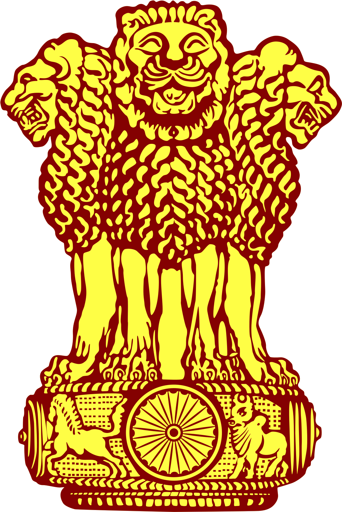 Indian National Emblem Illustration PNG image