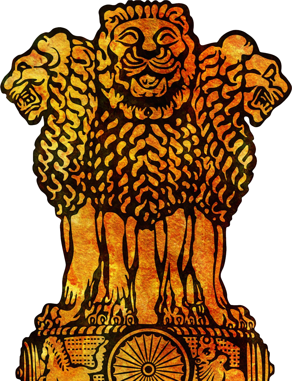 Indian National Emblem Illustration PNG image