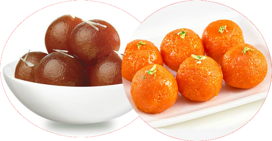 Indian Sweets Gulab Jamun Ladoo PNG image