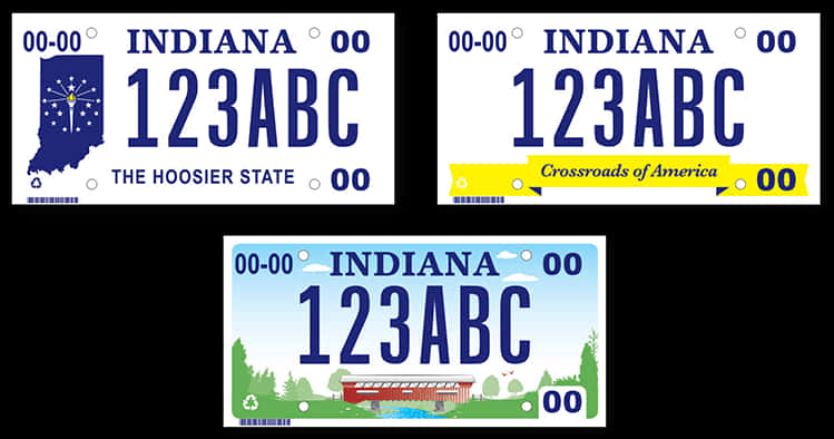 Indiana License Plates Designs PNG image