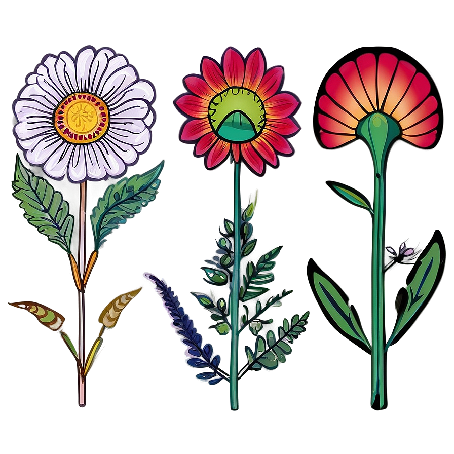 Indie Flower Tattoo Flash Png 30 PNG image