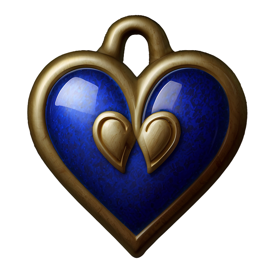 Indigo Blue Heart Emoji Png 06272024 PNG image