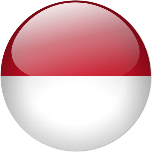 Indonesian Flag Sphere Rendering PNG image