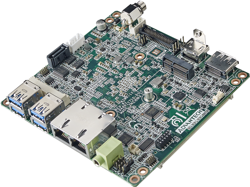 Industrial Embedded Motherboard Top View PNG image