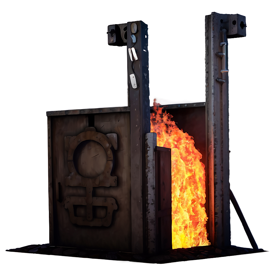 Industrial Forge Fire Png B PNG image