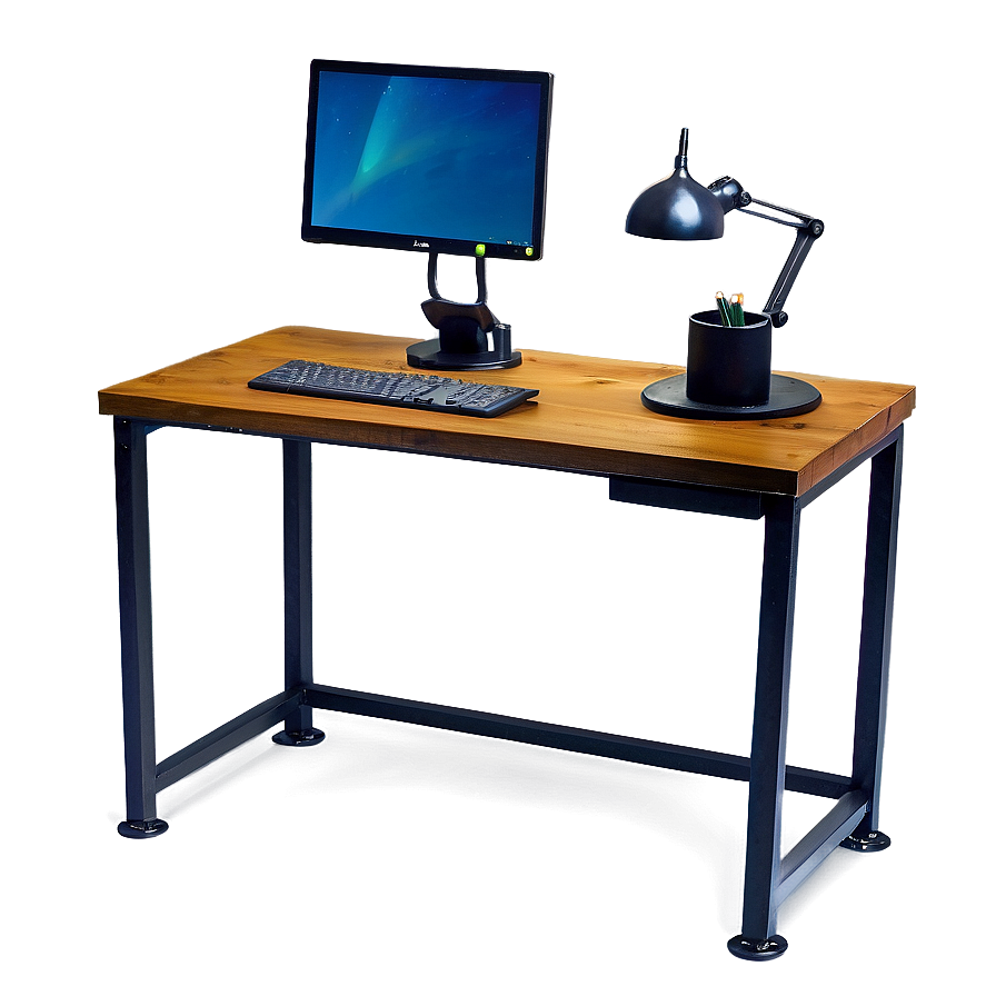 Industrial Office Desk Png 06122024 PNG image