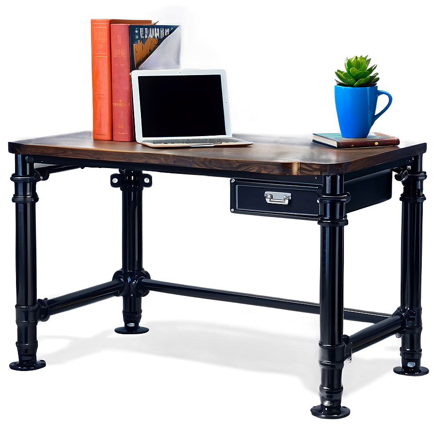 Industrial Pipe Desk Png Ymi53 PNG image