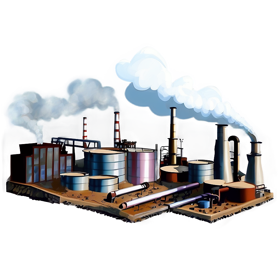 Industrial Pollution Scene Png 60 PNG image