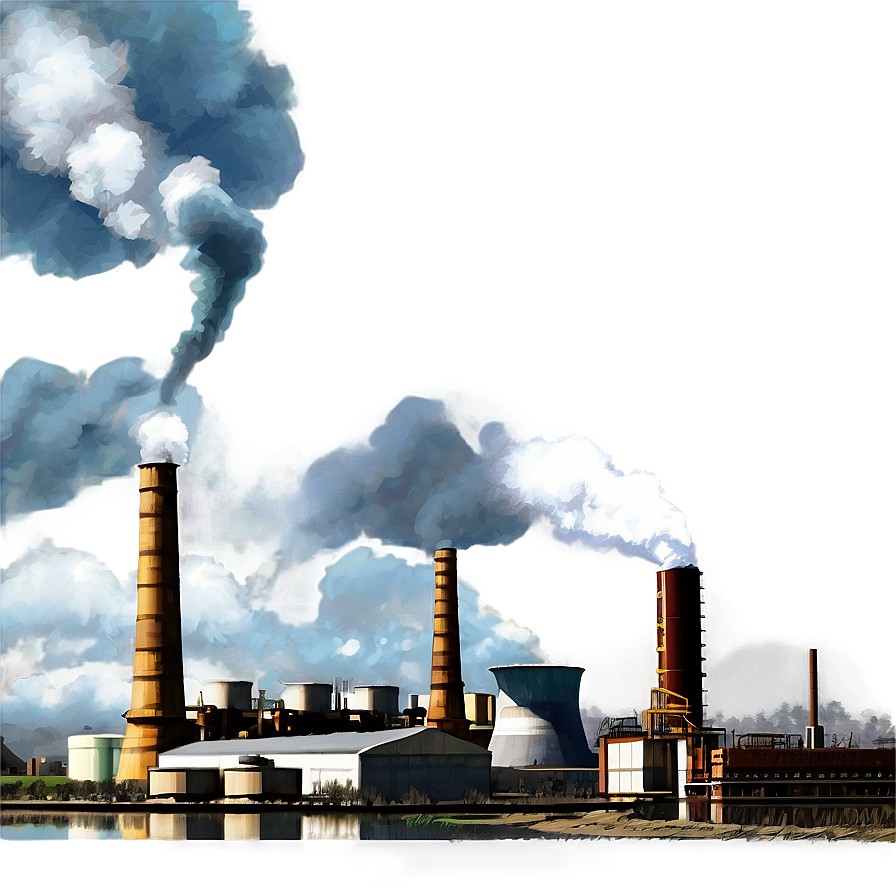 Industrial Pollution Scene Png Ieb90 PNG image