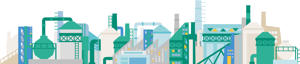 Industrial Skyline Vector Illustration PNG image