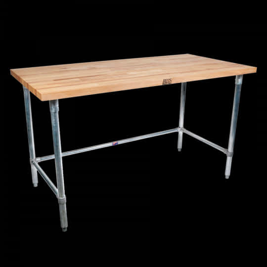 Industrial Style Wooden Top Table PNG image