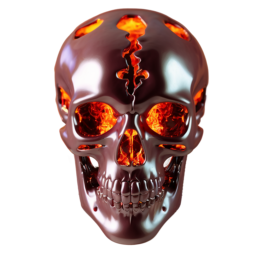 Inferno Encased Skull Png 06252024 PNG image