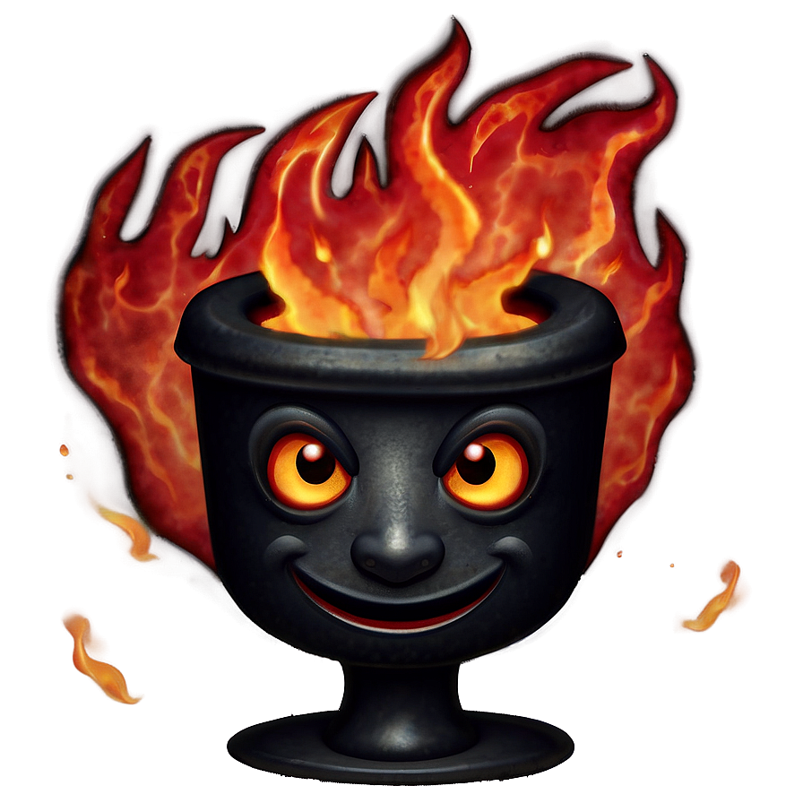 Inferno Fire Emoji Representation Png Out PNG image