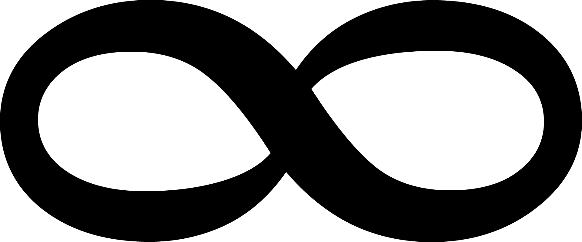 Infinity Symbol Black Silhouette PNG image