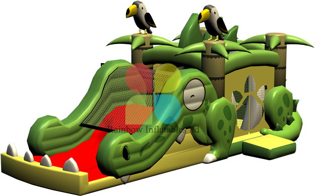 Inflatable Jungle Themed Slide PNG image