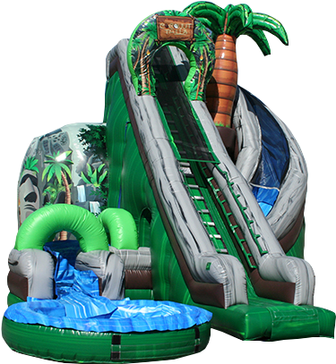 Inflatable Jungle Water Slide PNG image