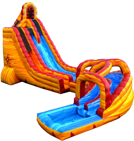 Inflatable Water Slideand Pool PNG image