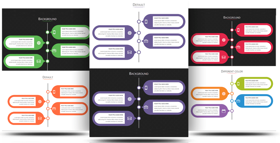 Infographic Flowchart Design Variations PNG image