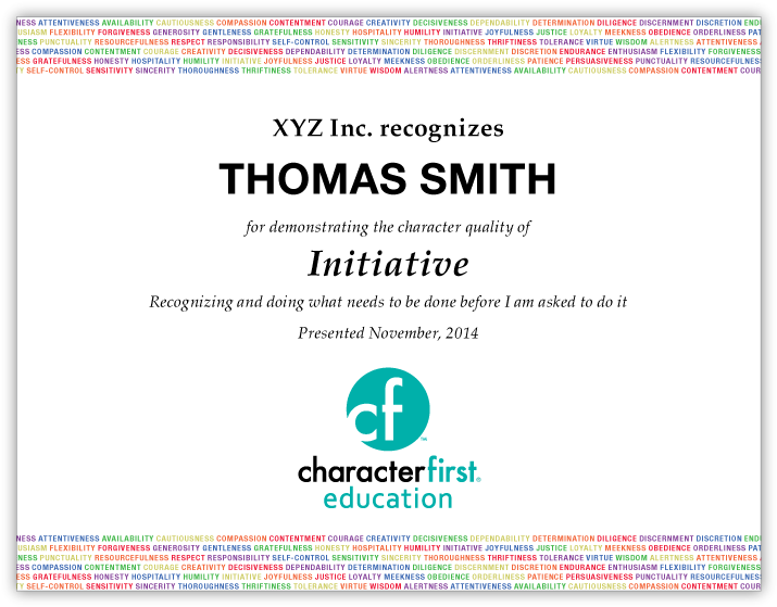 Initiative Award Certificate Template PNG image