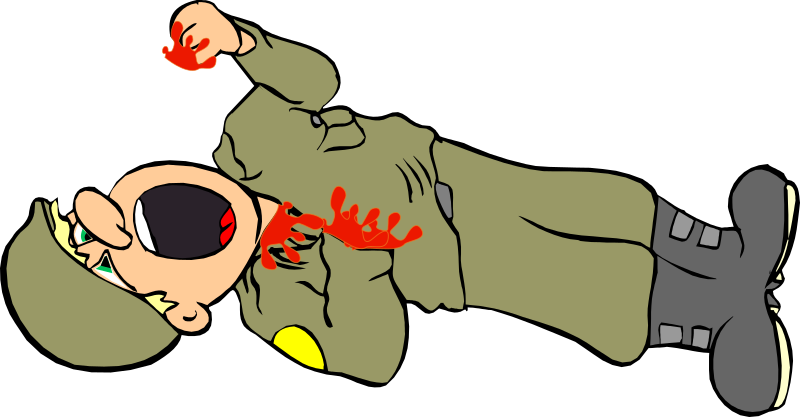 Injured Cartoon Soldier Illustration PNG image