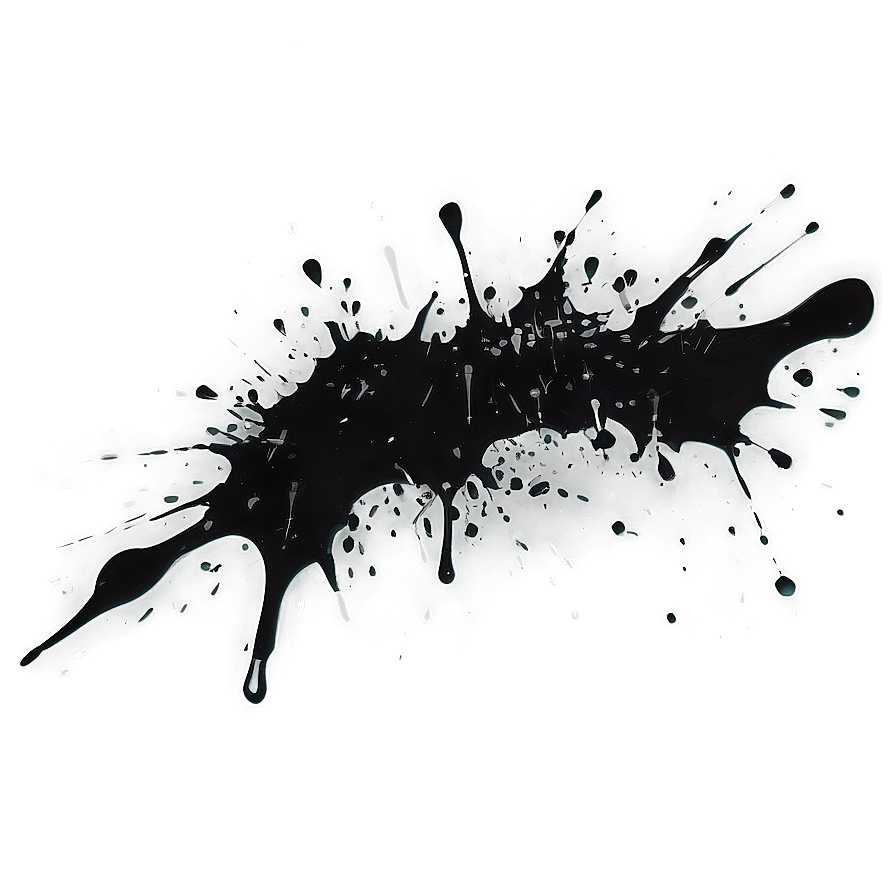 Ink Black Splatter Design Png Eba4 PNG image