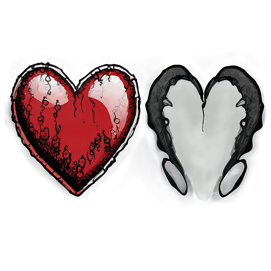 Ink Drawn Heart Png 60 PNG image