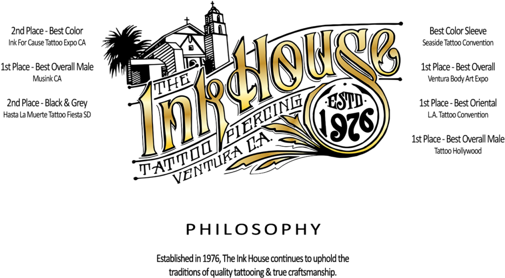 Ink House Tattoo Studio Award Banner Design PNG image