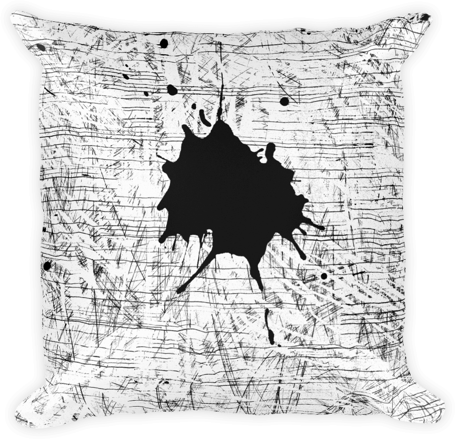 Ink Splash Cushion Design PNG image