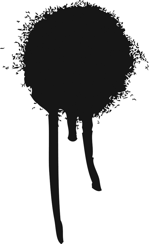 Ink Splatter Silhouette Graphic PNG image