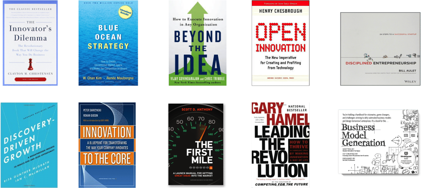 Innovation Strategy Books Collection PNG image