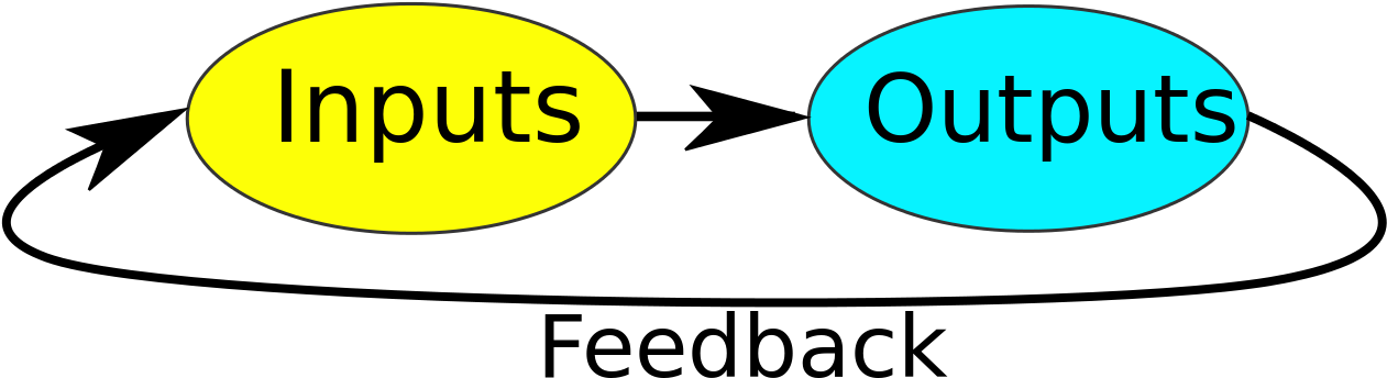 Input Output Feedback Process Diagram PNG image