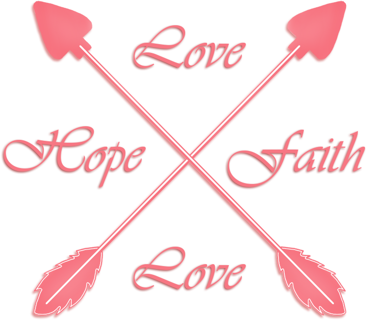 Inspirational Arrows Crossing Hope Love Faith PNG image