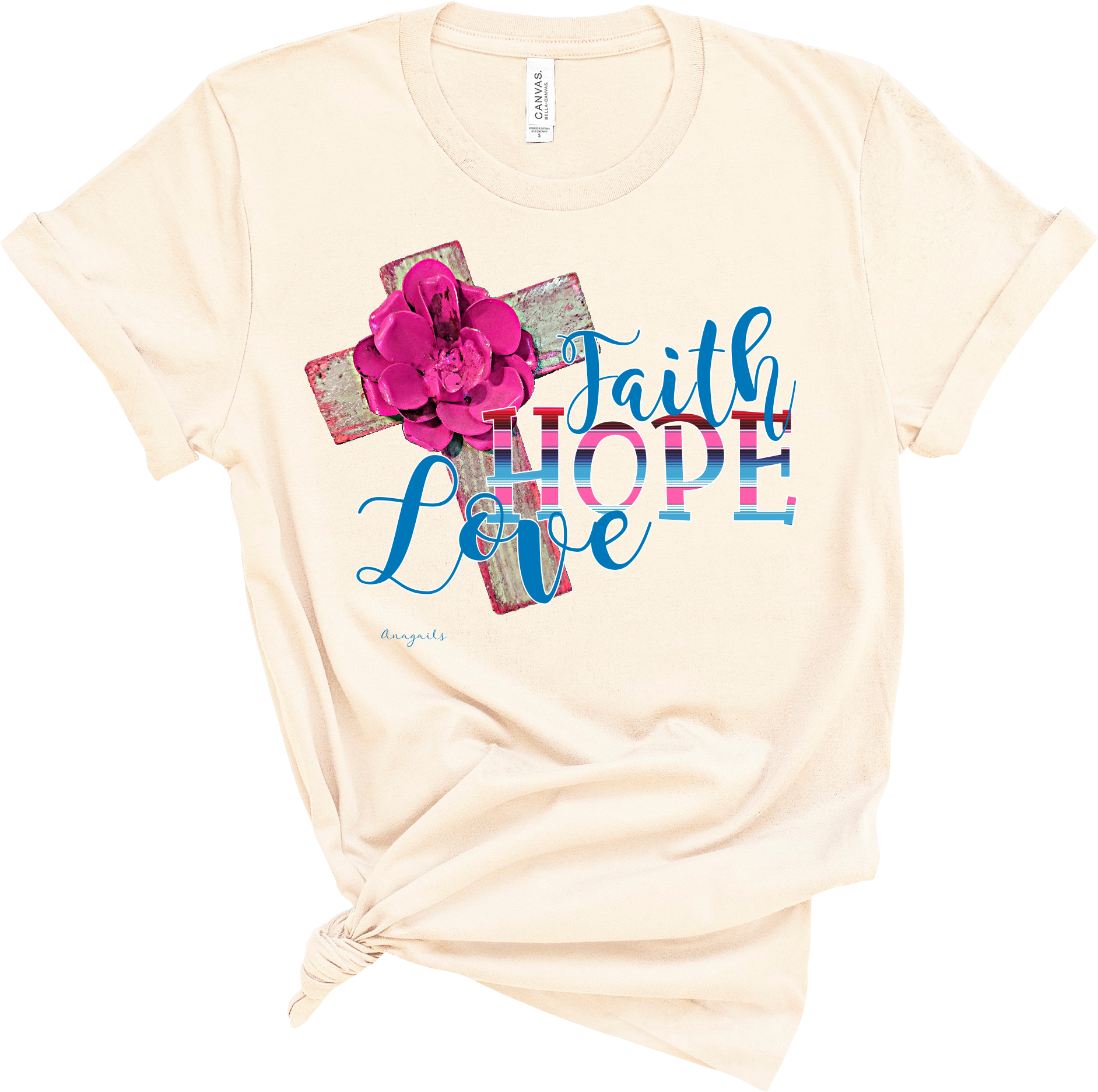 Inspirational Faith Hope Love Tshirt Design PNG image