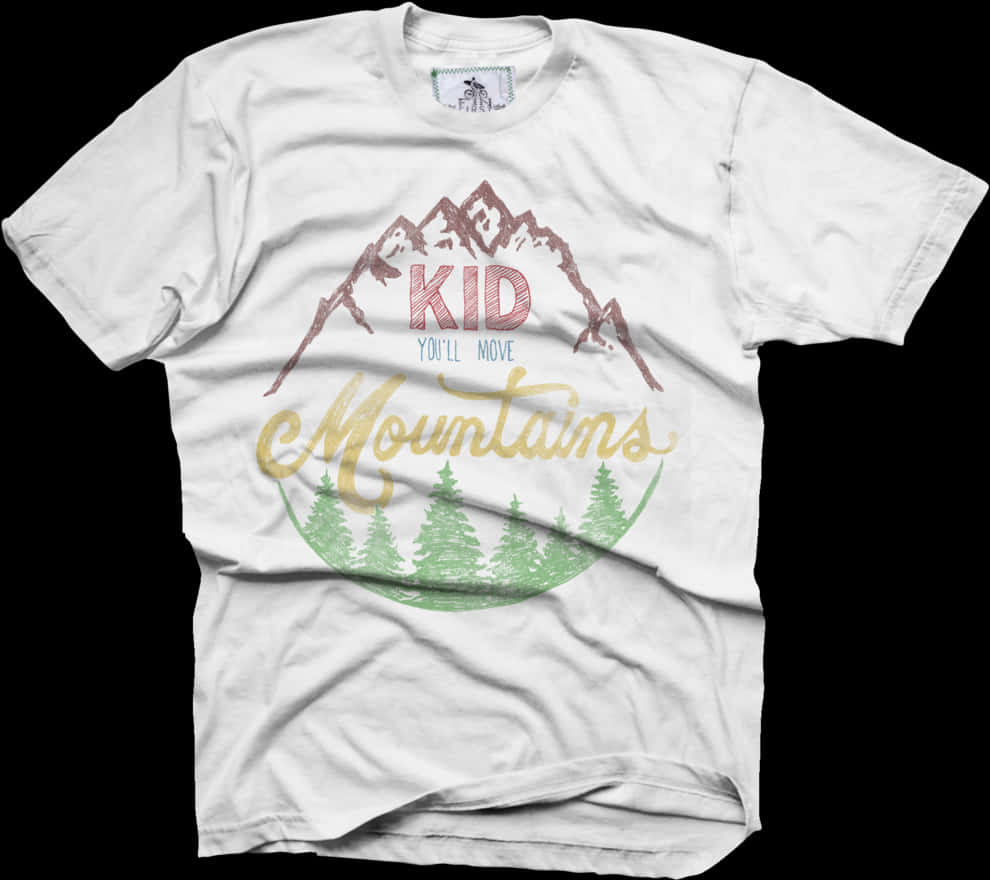 Inspirational Mountain Tshirt Design PNG image