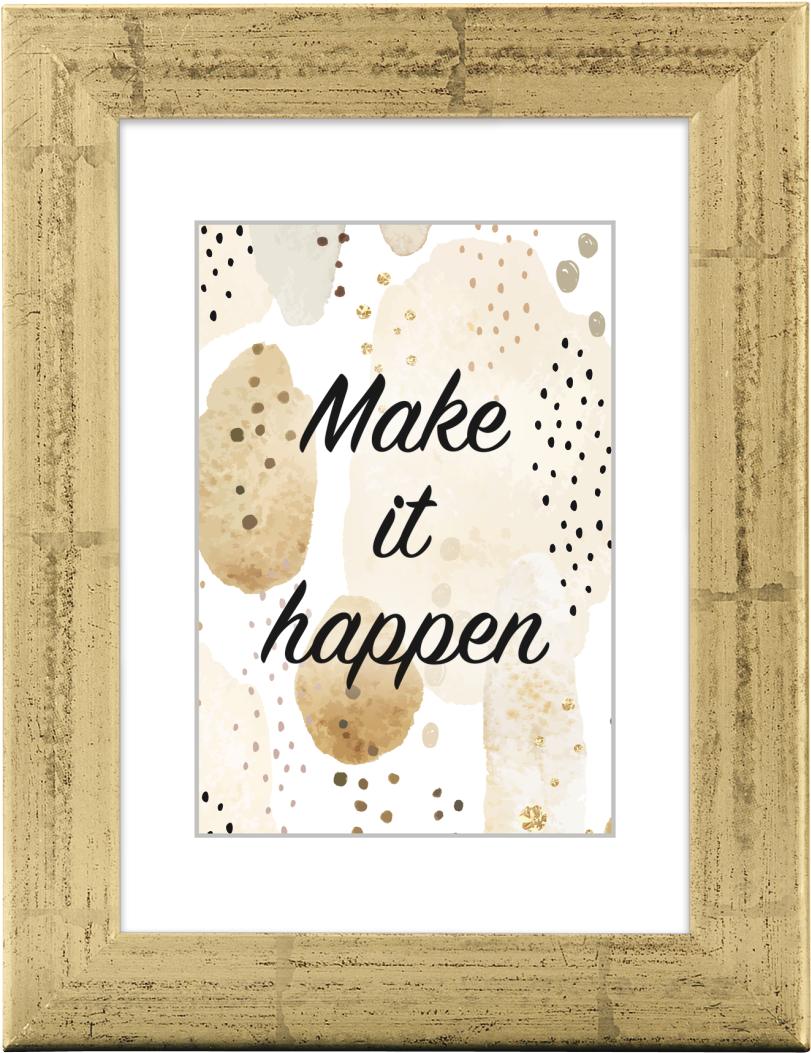 Inspirational Quote Artin Wooden Frame PNG image