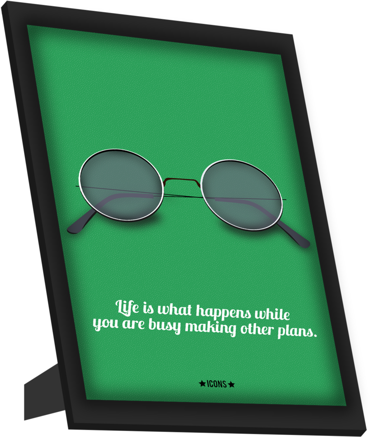 Inspirational Quote Sunglasses Frame PNG image