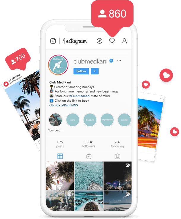 Instagram Followers Growth Illustration PNG image