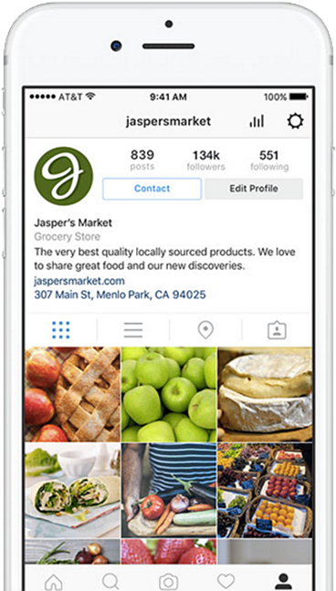 Instagram Grocery Store Profile Screenshot PNG image