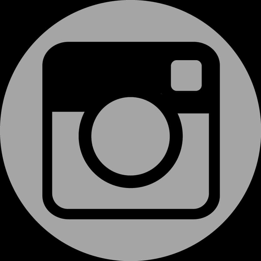 Instagram Logo Monochrome PNG image