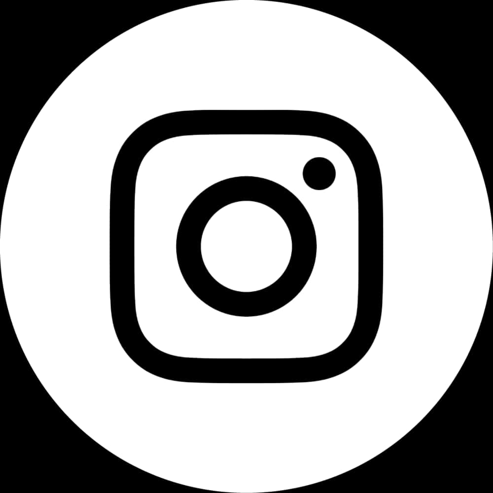 Instagram Logo Whiteon Black PNG image