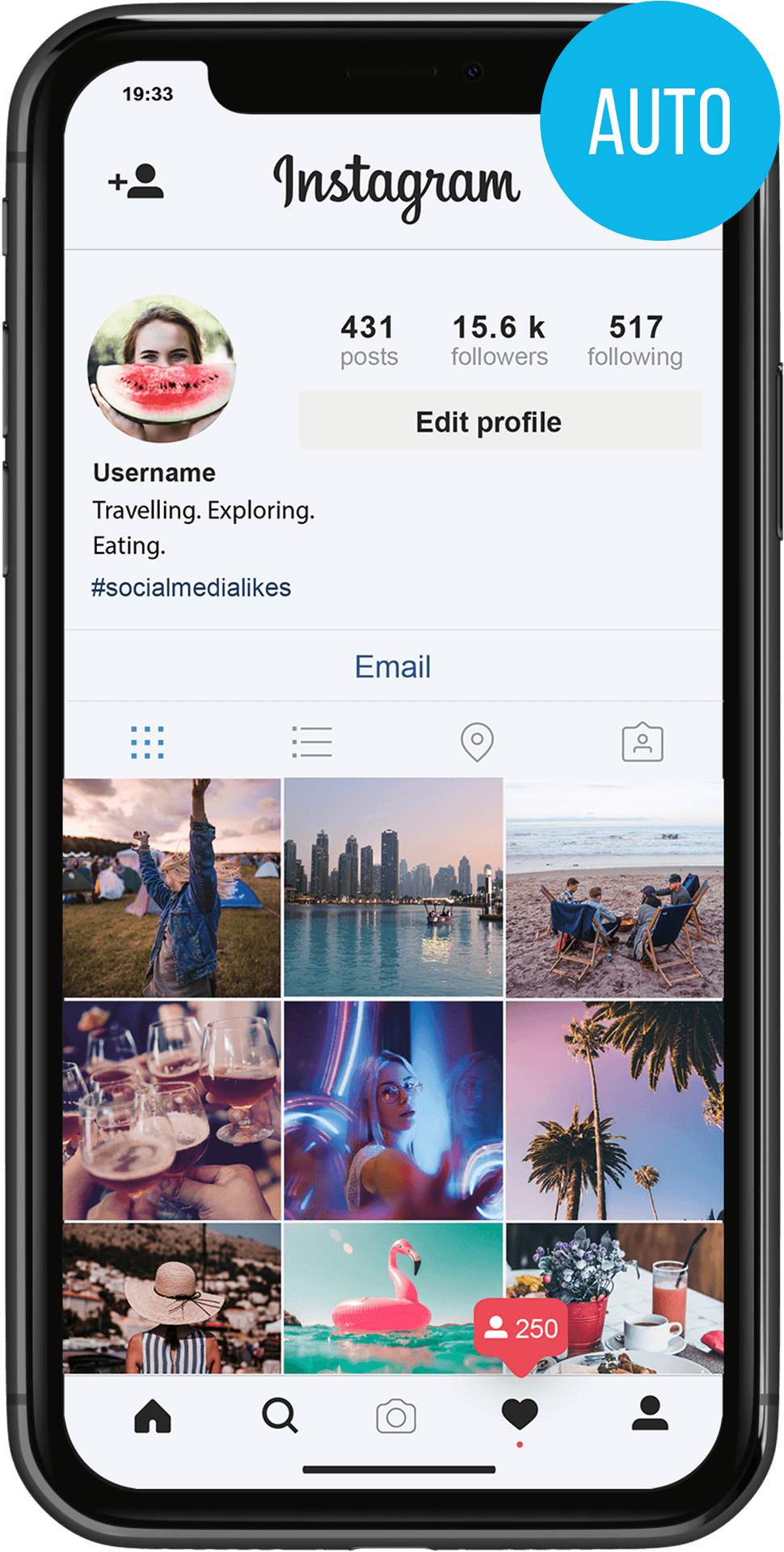 Instagram Profile Travel Influencer PNG image