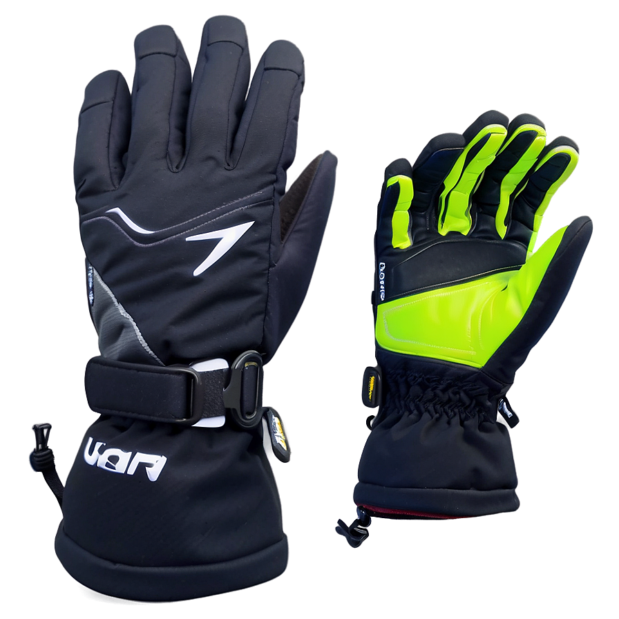 Insulated Black Ski Gloves Png Rrj PNG image