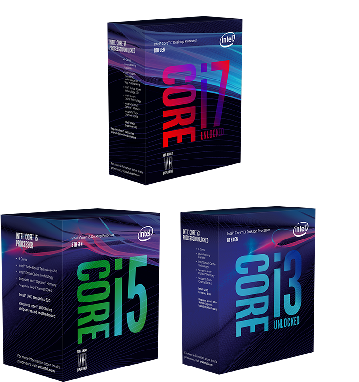 Intel Core Processor Boxes PNG image