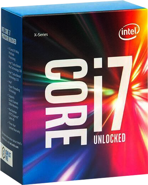Intel Corei7 Processor Box PNG image