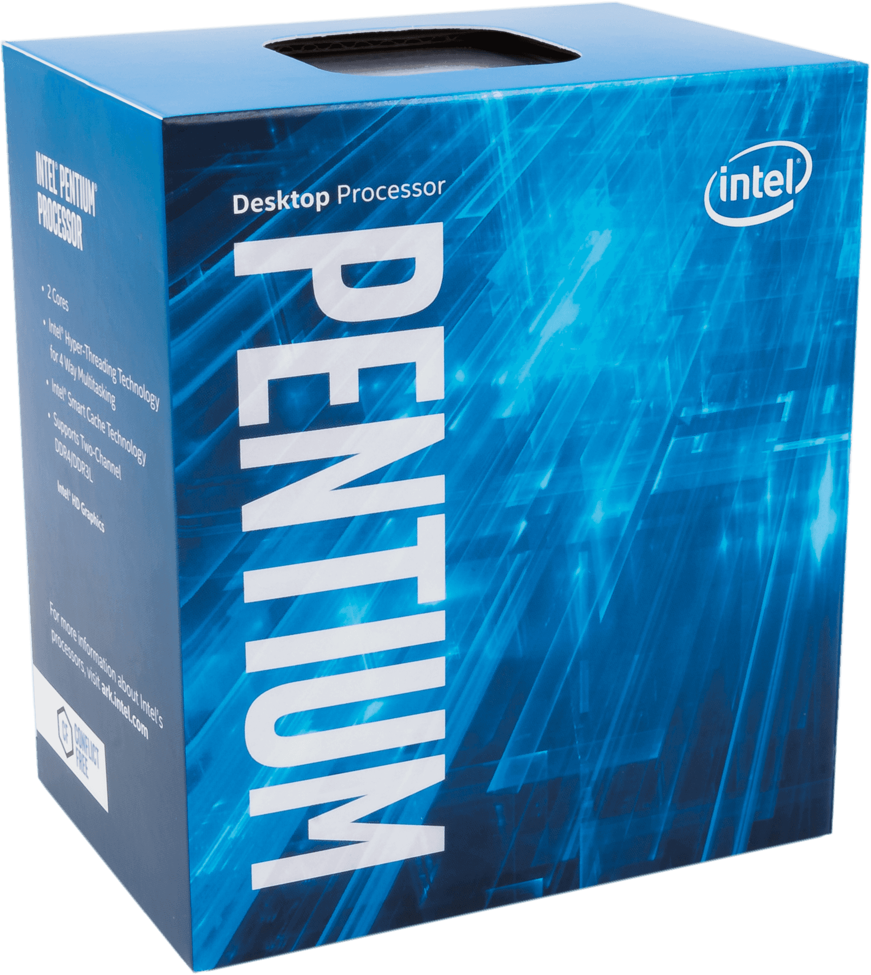 Intel Pentium Desktop Processor Box PNG image