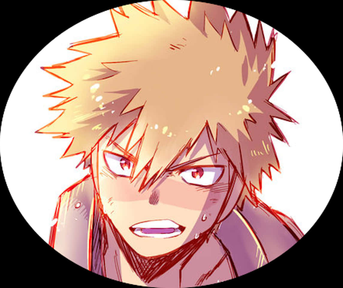 Intense Bakugou Close Up PNG image