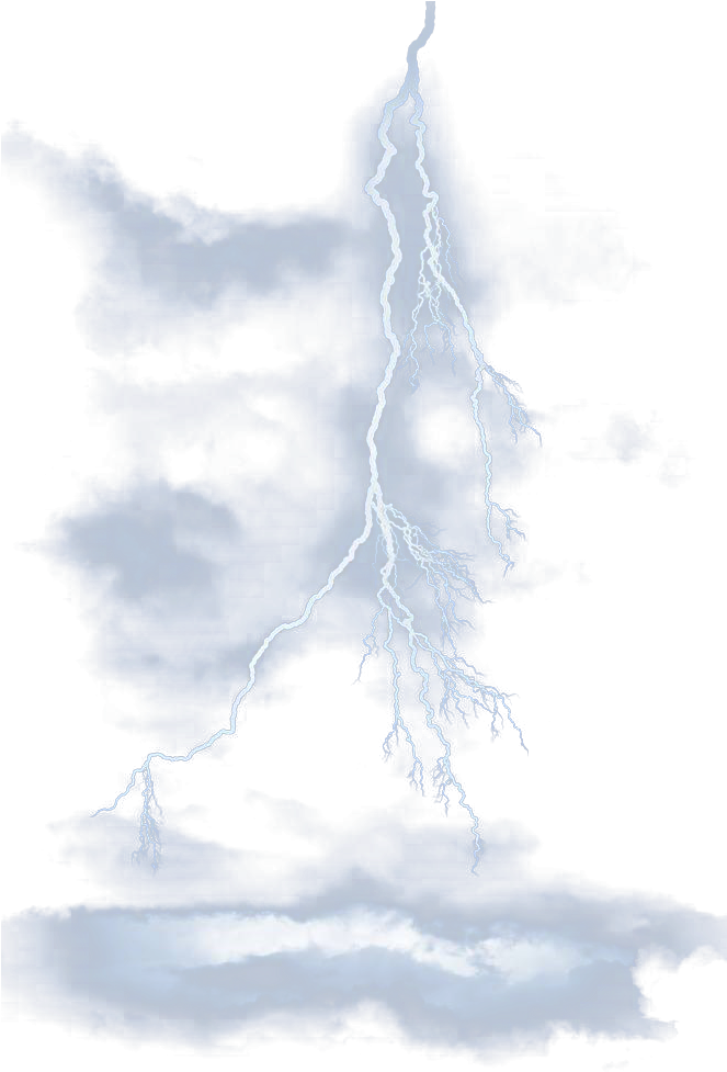 Intense Blue Lightning Strike PNG image