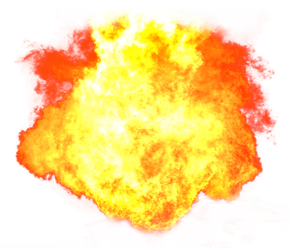 Intense Flame Explosion PNG image