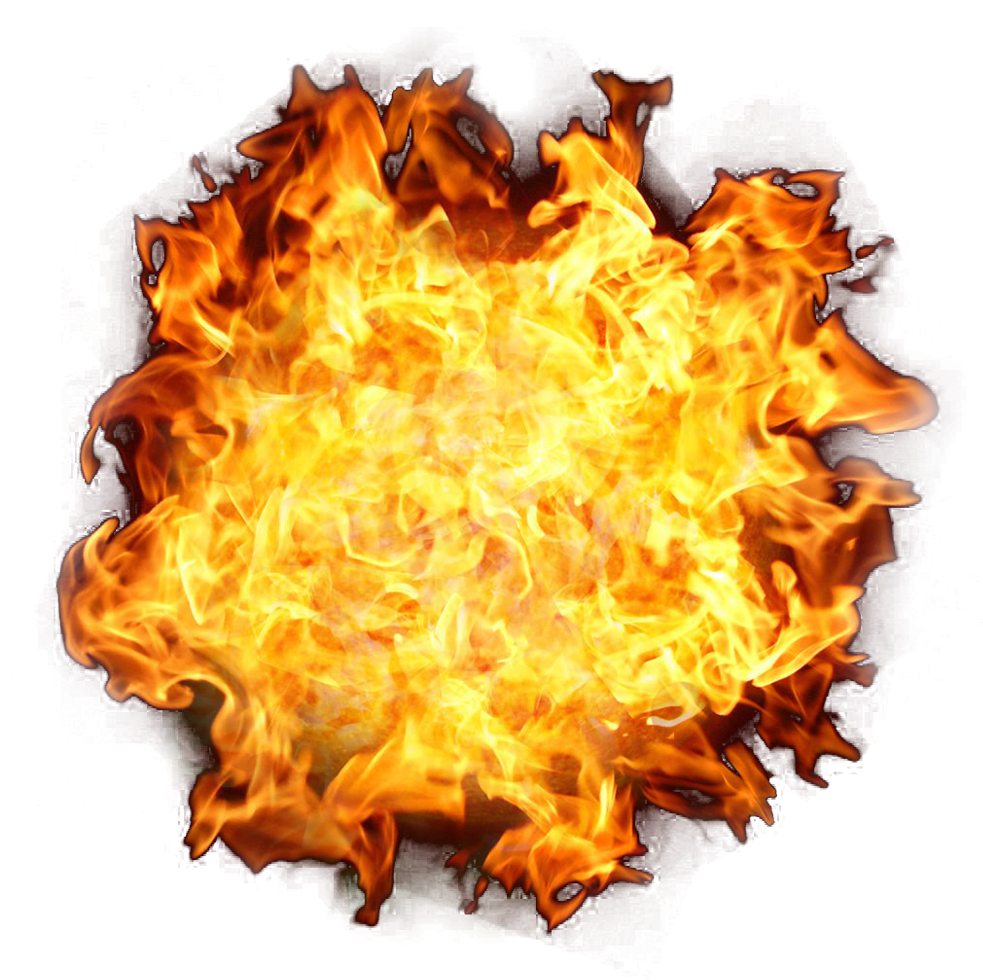 Intense Flame Explosion PNG image